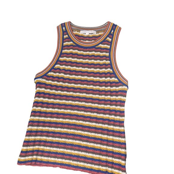 Veronica Beard Womens Tank Size Small Multicolor Jerrel Knit Striped Pure Cotton - Picture 9 of 10